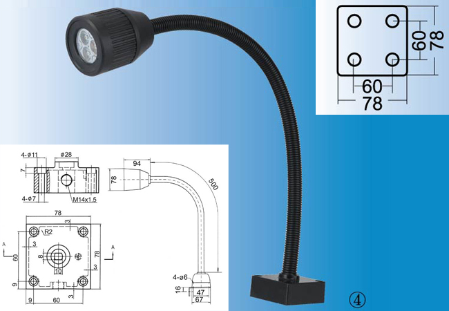 JC35D High brightness LED lamp->>Machine tool working lamp